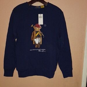 Polo by Ralph Lauren Navy Crewneck with Polo Bear Graphic